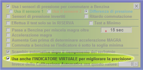 Opzioni Indicatore